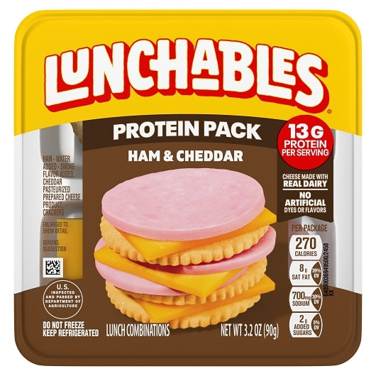 Lunchables Ham & Cheddar Cracker Stackers, 16 x 3.2 oz Case - DOT product image 2