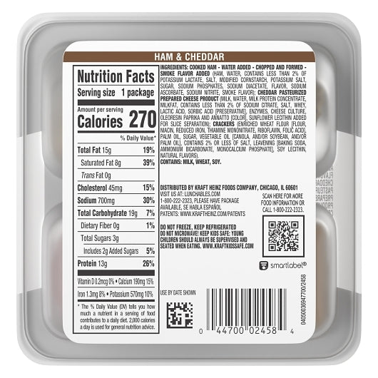 Lunchables Ham & Cheddar Cracker Stackers, 16 x 3.2 oz Case - DOT product image 5