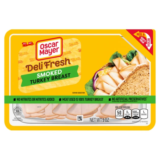 Oscar Mayer Deli Shaved Smoked Turkey Breast, 8 x 9 oz Case - DOT product image 2