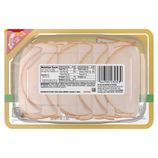 Oscar Mayer Deli Shaved Smoked Turkey Breast, 8 x 9 oz Case - DOT product image 5
