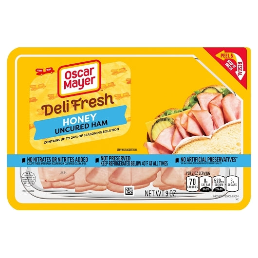 Oscar Mayer Deli Meat Shaved Honey Ham, 8 x 9 oz Case - DOT product image 2