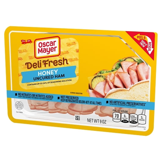 Oscar Mayer Deli Meat Shaved Honey Ham, 8 x 9 oz Case - DOT product image 4