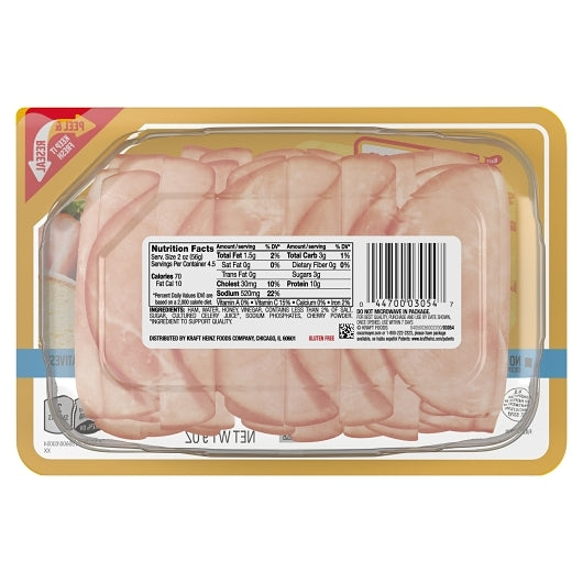 Oscar Mayer Deli Meat Shaved Honey Ham, 8 x 9 oz Case - DOT product image 5