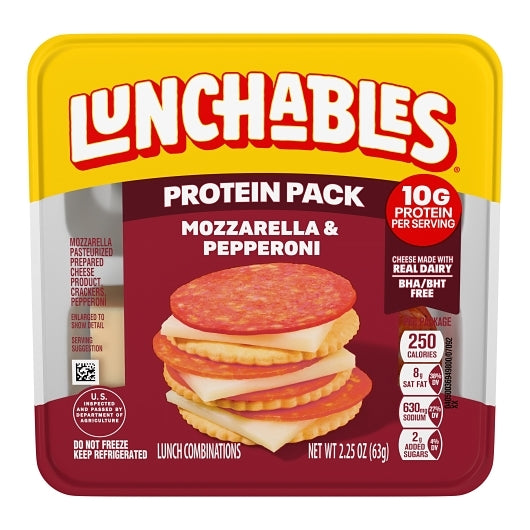 Kraft Heinz Lunchable Pepperoni & Mozzarella, 16 x 63 GR Case - Prepared Foods