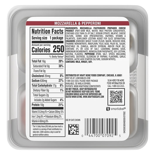 Kraft Heinz Lunchable Pepperoni & Mozzarella, 16 x 63 GR Case - DOT product image 5