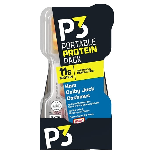 Oscar Mayer P3 Portable Protein Pack: Ham, Cashew, and Colby Jack, 2 x 5 x 2 oz Case - DOT product image 3
