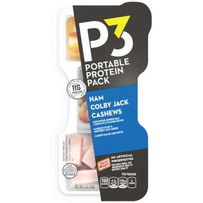 Oscar Mayer P3 Portable Protein Pack: Ham, Cashew, and Colby Jack, 2 x 5 x 2 oz Case - DOT product image 4