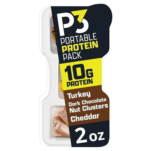 Oscar Mayer P3 Portable Protein Pack Turkey, Mild Cheddar Cheese, Dark Chocolate Peanut Almond Cluster, 2 x 5 x 56 GR - DOT product image 5
