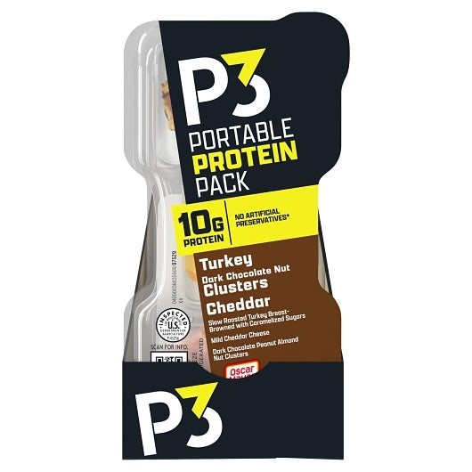 Oscar Mayer P3 Portable Protein Pack Turkey, Mild Cheddar Cheese, Dark Chocolate Peanut Almond Cluster, 2 x 5 x 56 GR - DOT product image 4