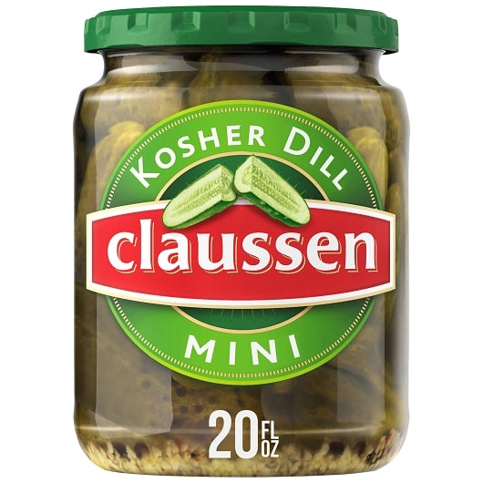 Claussen Kosher Dill Mini Pickle Mini Jar, 12 x 591 ML Case - GS1 mobile-ready hero image