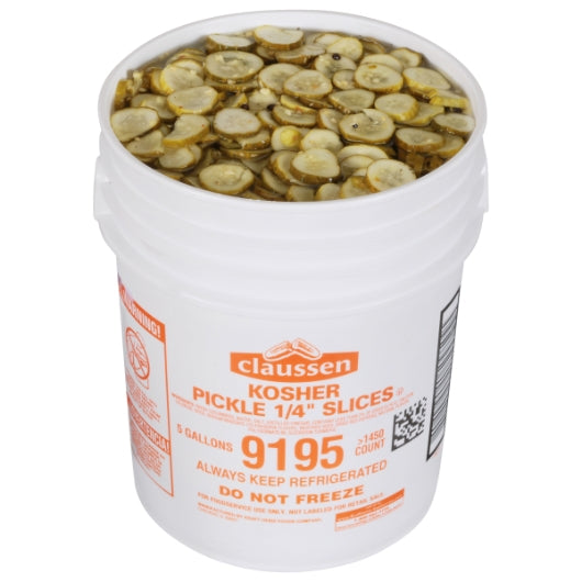 Claussen Kosher 1/4 Smooth Pickle Chip Bulk, 1 x 5 GA Case - DOT product image 4