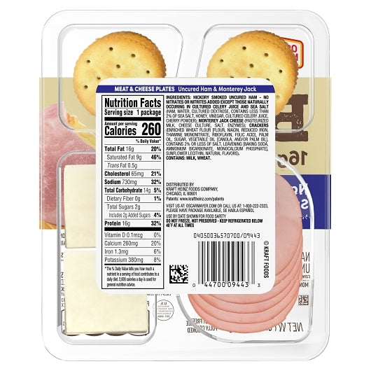 Oscar Mayer Ham, Monterey Jack & Cracker Trio, 7 x 3.3 oz Case - DOT product image 6