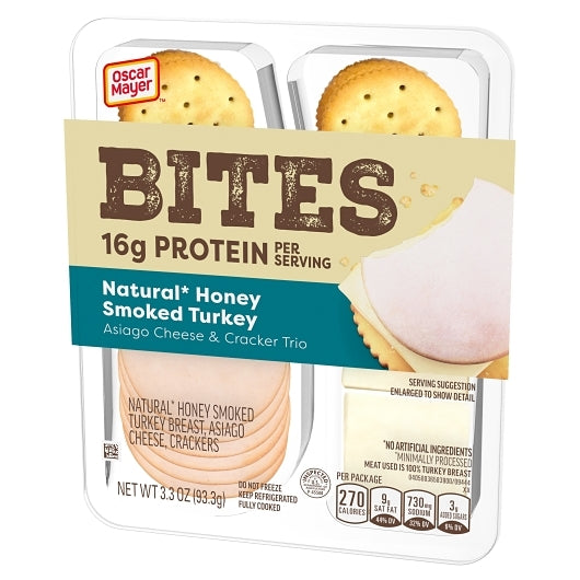 Oscar Mayer Turkey, Asiago Cheese & Cracker Trio, 7 x 3.3 oz Case - DOT product image 6
