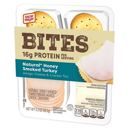 Oscar Mayer Turkey, Asiago Cheese & Cracker Trio, 7 x 3.3 oz Case - DOT product image 6
