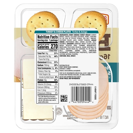 Oscar Mayer Turkey, Asiago Cheese & Cracker Trio, 7 x 3.3 oz Case - DOT product image 7