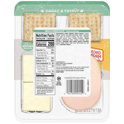 Oscar Mayer Turkey, Asiago Cheese & Cracker Trio, 7 x 3.3 oz Case - DOT product image 8