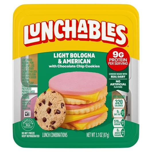 Oscar Mayer Lunchables Light Bologna & American Cheese with Chocolate Chip Cookies, 16 x 3.1 oz Case - DOT product image 2