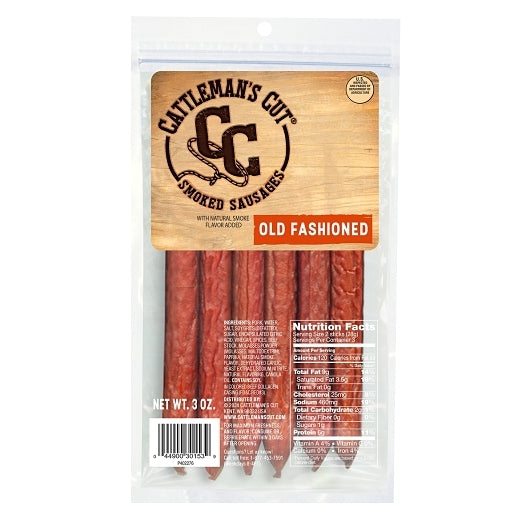 Cattlemans Smoked Sticks Cuts, 8 x 8 x 3 oz Case - Meat, Poultry & Seafood