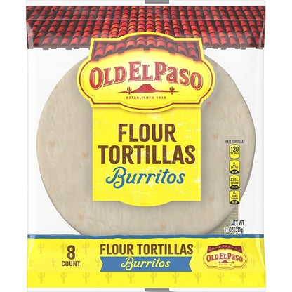 Old El Paso 8 Inch Burrito Flour Tortilla, 12 x 11 oz Case - DOT product image 4