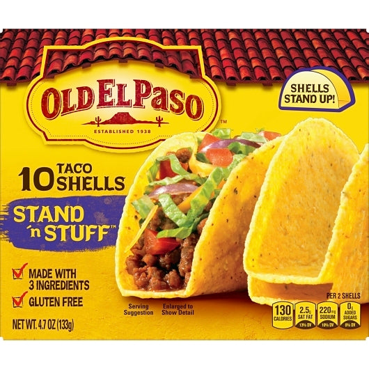 Old El Paso Stand 'N Stuff Taco Shells, 12 x 4.7 oz Case - DOT product image 3