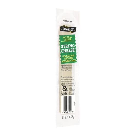 Sargento Natural Low Moisture Part-Skim Mozzarella String Cheese, 4 x 24 x 1 oz Case - DOT product image 3