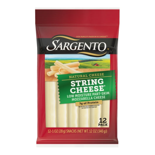 Sargento String Cheese, 12 x 12 oz Case - Cheese & Dairy