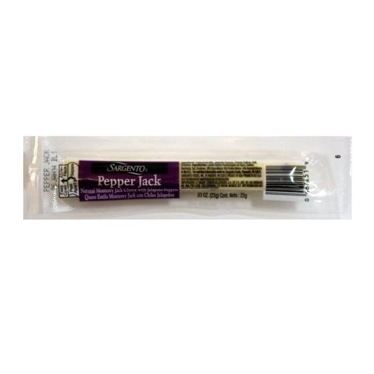 Sargento Pepper Jack Cheese Stick, 4 x 24 x 0.83 oz Case - Cheese & Dairy