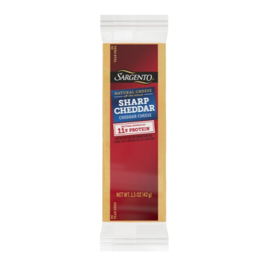 Sargento Sharp Cheddar Cheese Snack, 4 x 18 x 1.5 oz Case - Cheese & Dairy