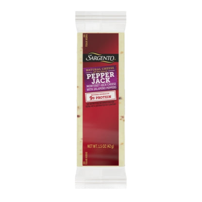 Sargento Pepper Jack Cheese Snack, 4 x 18 x 1.5 oz Case - Cheese & Dairy