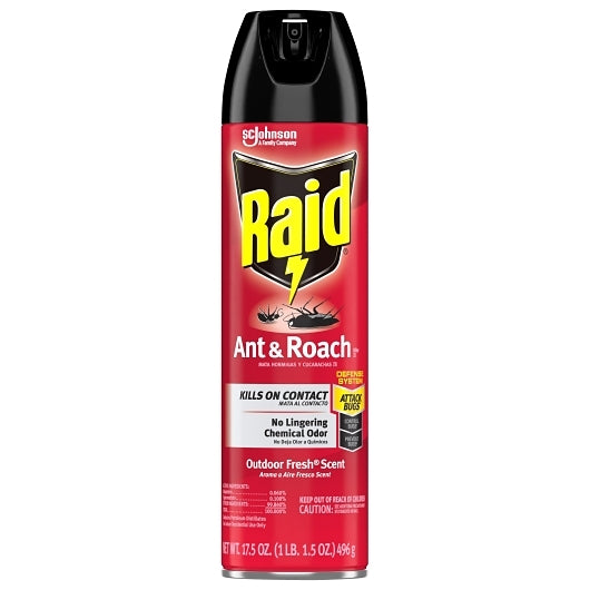 Raid Ant&roach Killer Outdoor Fresh 17.5z, 12 x 17.5 oz Case - Cleaners & Sanitizers