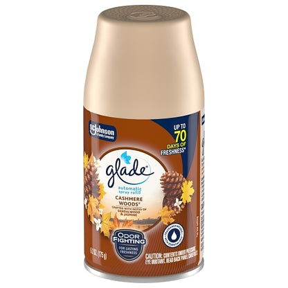 Glade AUTOMATIC SPRAY REFILL CASHMERE WOODS, 6 x 6.2 oz Case - DOT product image 2
