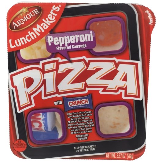 Armour Lunchmaker Pepperoni Pizza, 18 x 2.67 oz Case - Prepared Foods