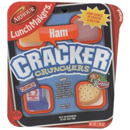 Armour Lunchmaker Ham, Cracker, Twix, 18 x 2.44 oz Case - Crackers & Grahams
