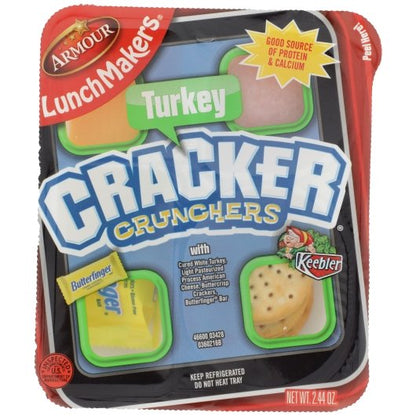 Lunchmaker Turkey Cracker Crunchers with Butterfinger, 18 x 2.44 oz Case - DOT product image 3