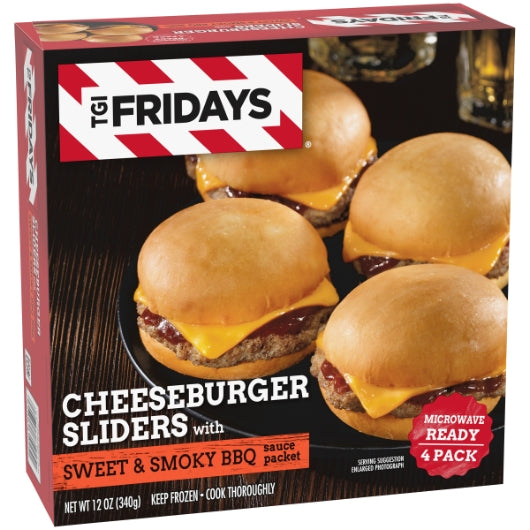 Tgi Fridays Cheeseburger Sweet & Smokey BBQ Cheeseburger Slider, 4 x 340 GR Case - DOT product image 5