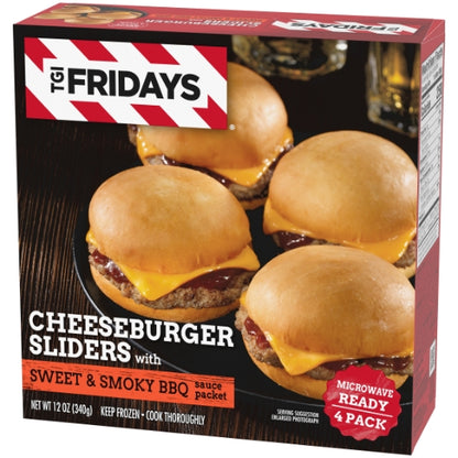 Tgi Fridays Cheeseburger Sweet & Smokey BBQ Cheeseburger Slider, 4 x 340 GR Case - DOT product image 6