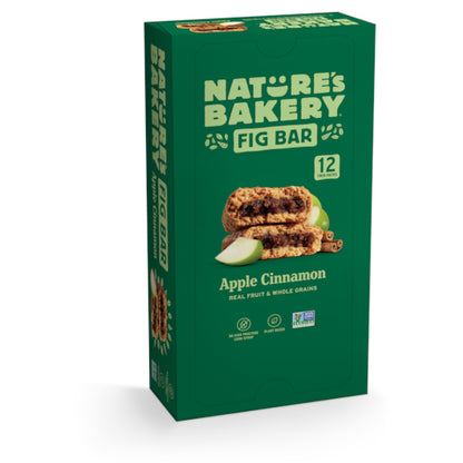 Natures Bakery Whole Wheat Apple Cinnamon Fig Bar, 7 x 12 x 2 oz Case - Bakery & Desserts