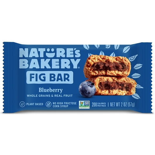 Nature's Bakery Stone Ground Whole Wheat Blueberry Fig Bar, 7 x 12 x 2 oz Case - Bakery & Desserts