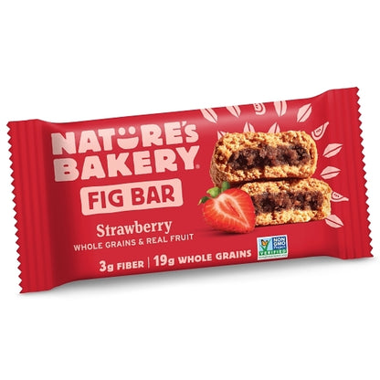 Nature's Bakery Whole Wheat Strawberry Fig Bar, 7 x 12 x 2 oz Case - Bakery & Desserts