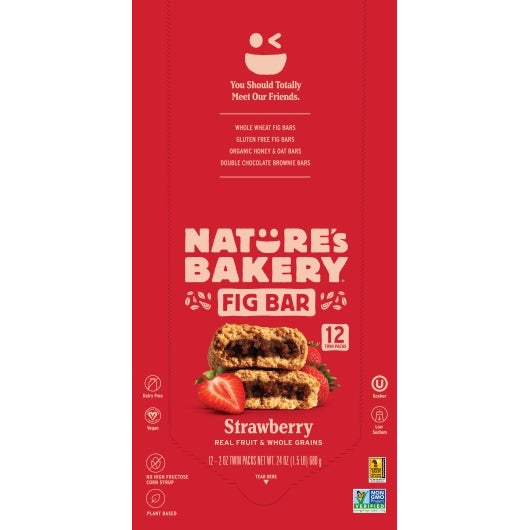 Natures Bakery Whole Wheat Strawberry Fig Bar, 7 x 12 x 2 oz Case - DOT product image 2