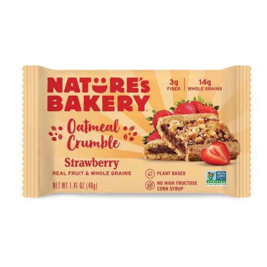 Nature's Bakery Strawberry Oatmeal Crumble Bar, 7 x 12 x 1.41 oz Case - Bakery & Desserts