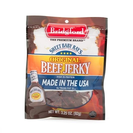 Bridgford Sweet Baby Ray's Sweet N Spicy Beef Jerky, 12 x 3.25 oz Case - Meat Snacks