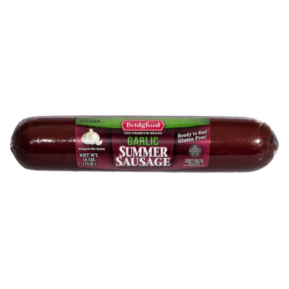 Bridgford Foods Garlic Summer Sausage, 12 x 16 oz Case - Meat, Poultry & Seafood