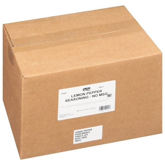 Durkee Lemon Pepper Seasoning, 1 x 25 lb Case - GS1 closed shipping case image