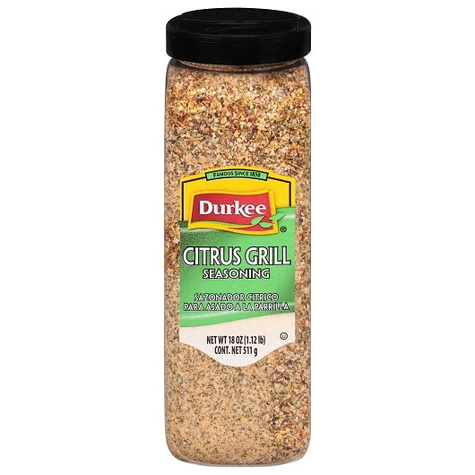 Durkee Citrus Grill Seasoning, 6 x 18 oz Case - Front/center packaged product image