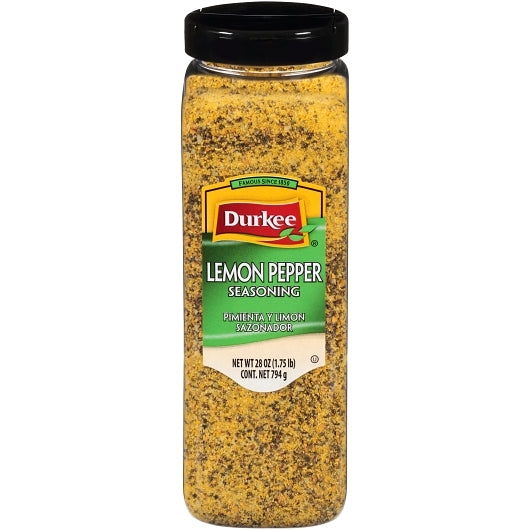 Durkee Lemon Pepper Seasoning, 6 x 28 oz Case - Front/center packaged product image