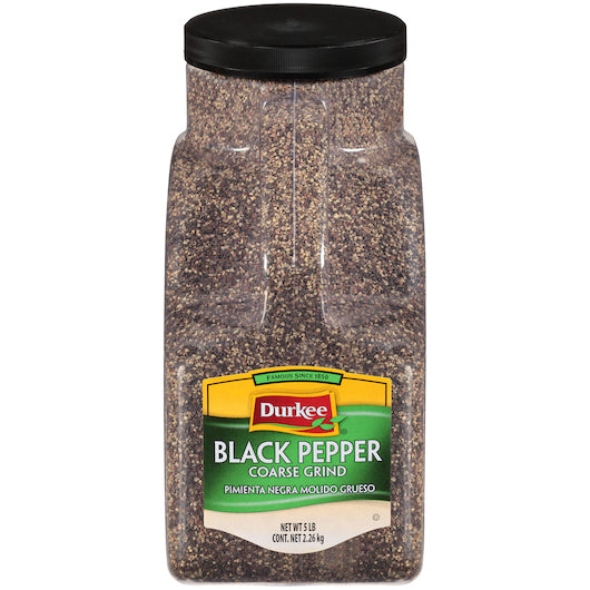Durkee Crushed Black Pepper, 1 x 80 oz Case - Spices Seasonings