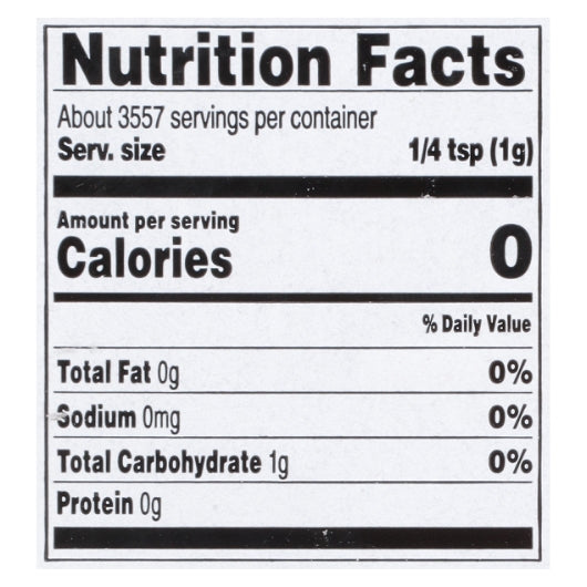Traders Choice Garlic Grandulated, 1 x 88 oz Case - Nutrition facts label