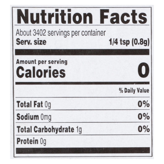 Traders Choice Garlic Powder, 1 x 96 oz Case - Nutrition facts label