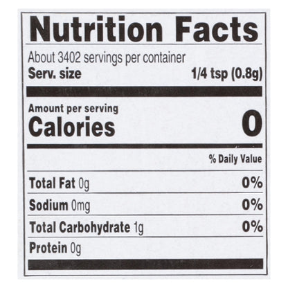Traders Choice Garlic Powder, 1 x 96 oz Case - Nutrition facts label
